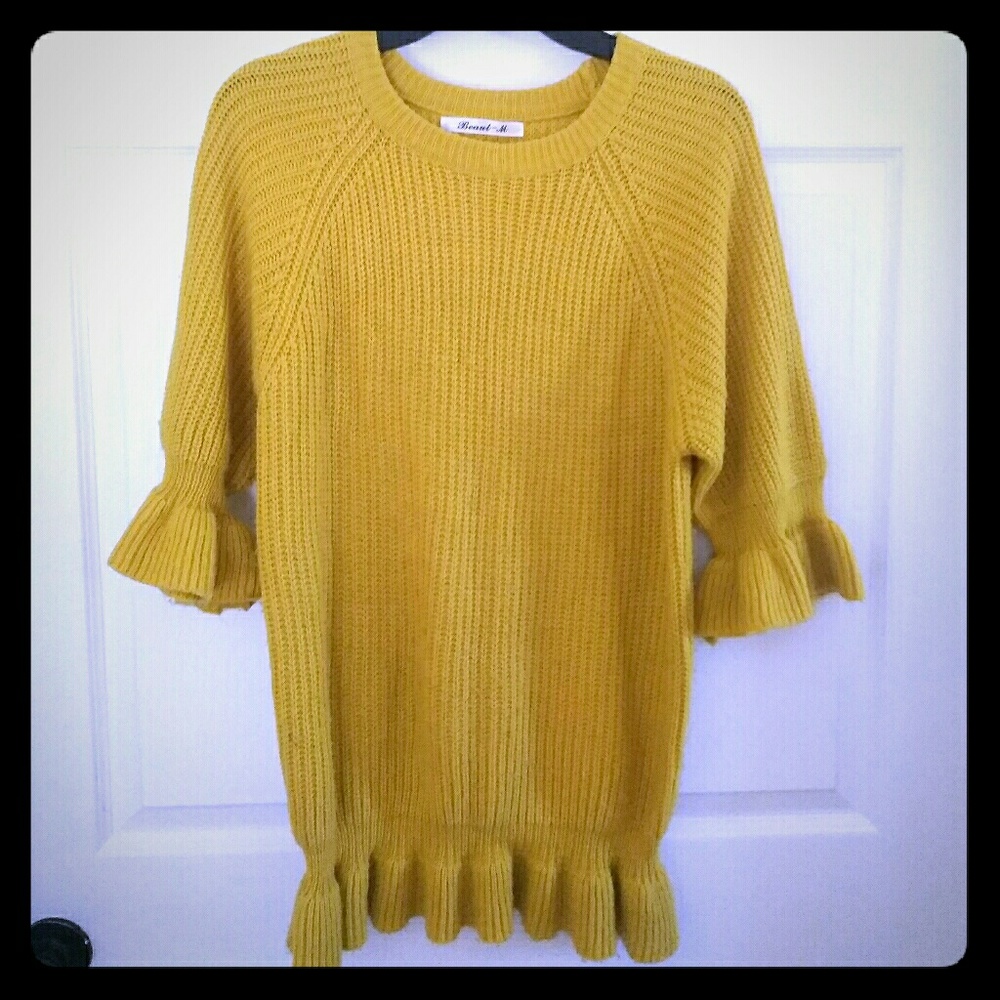 Beaut thick, plain, long sweater